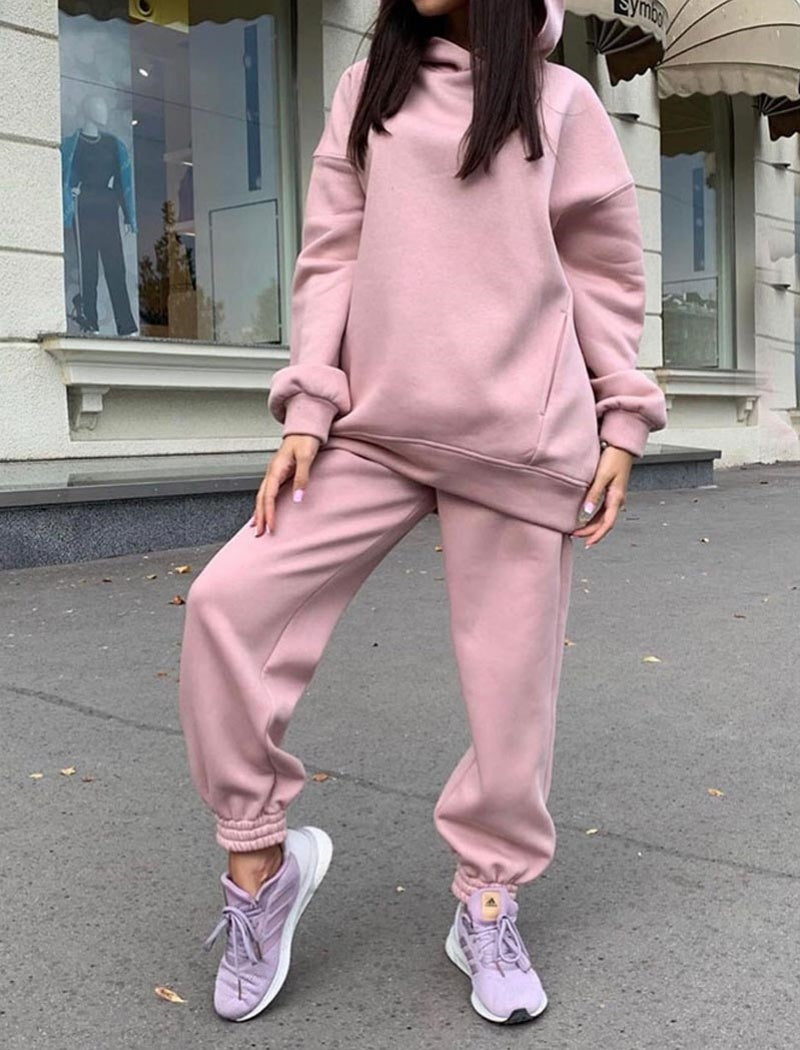 Oversized Hoodie and Joggers Two-Piece Set