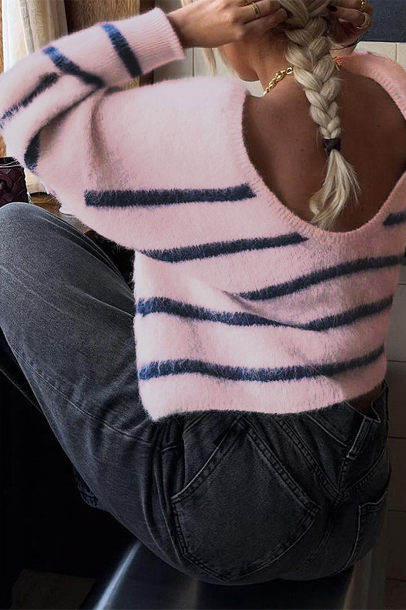Relaxed Fit Striped Sweater