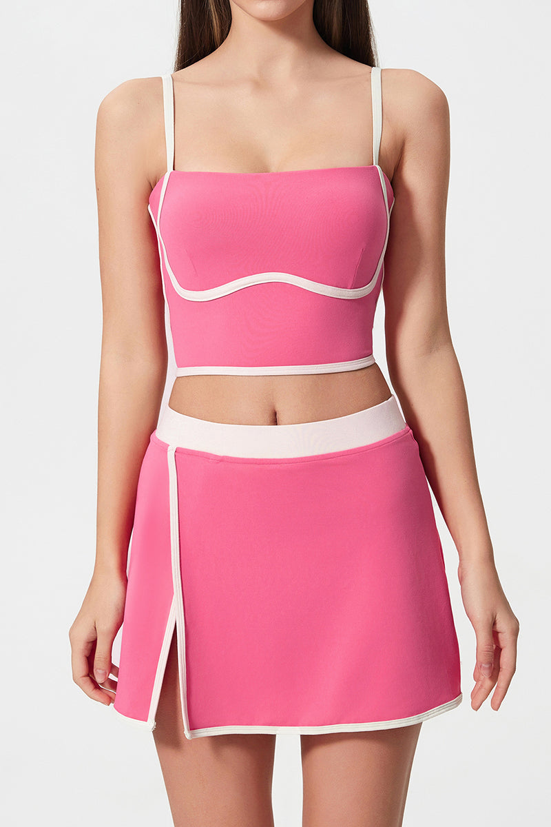 Stylish Contrast Trim Suit Set