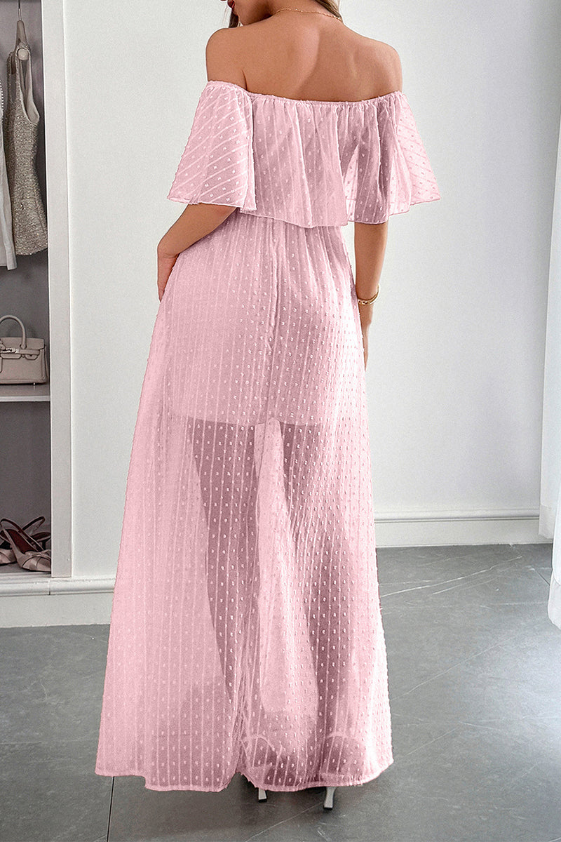 Off-Shoulder Polka Dot Sundress