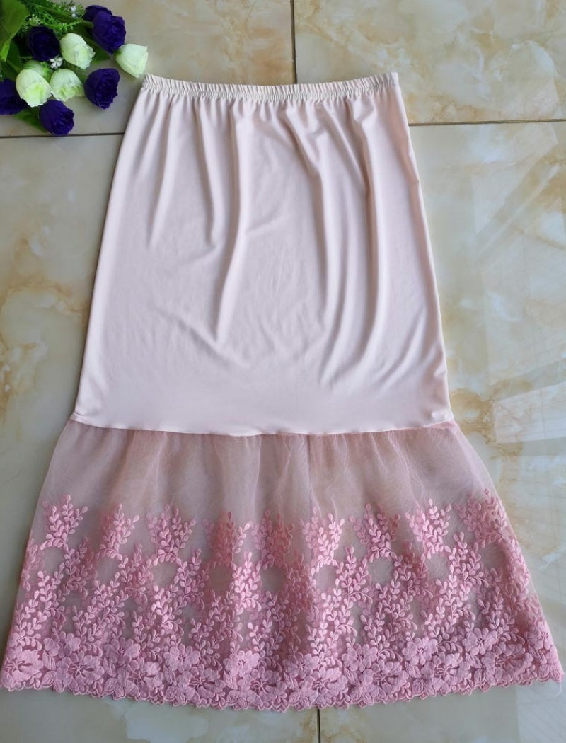 Long Lace Midi Skirt