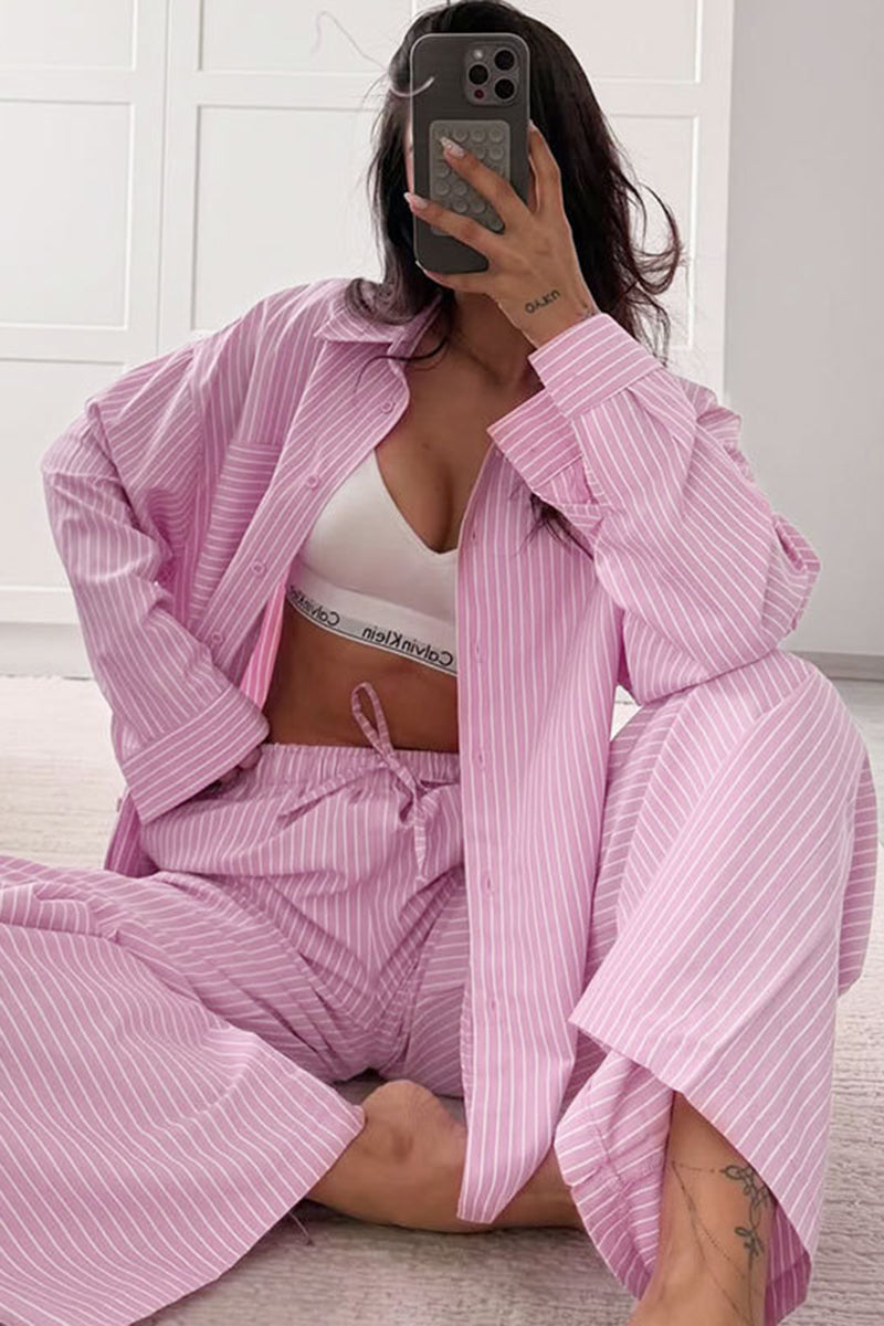 Relaxed Striped Lounge Set