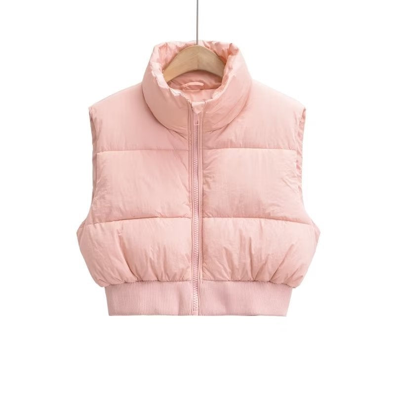 Cropped Puffer Vest