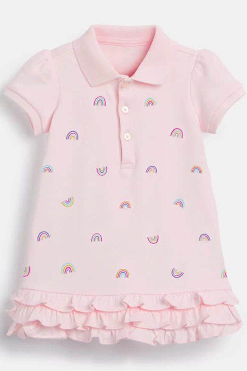 Rainbow Print Polo Dress (Kids)