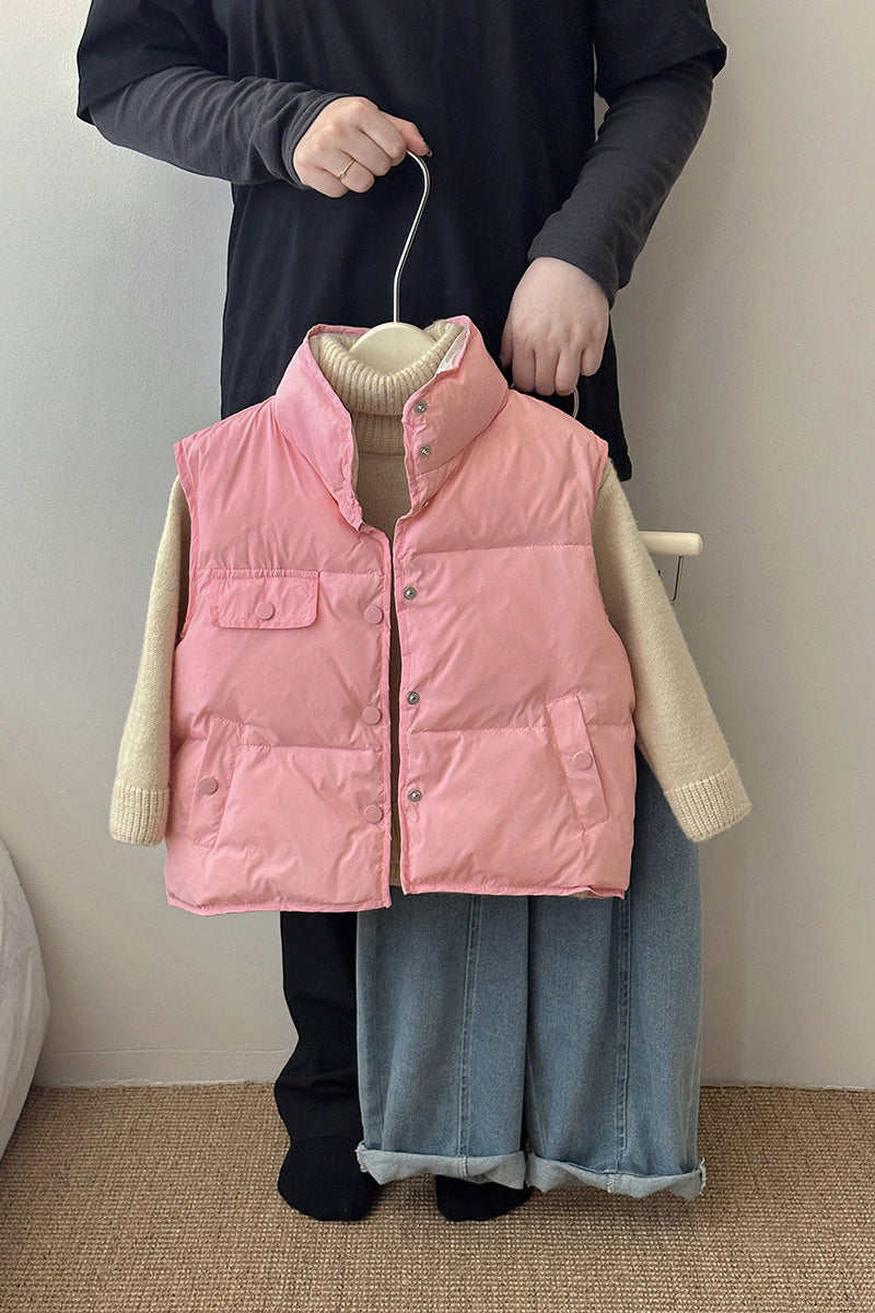 Buttoned Quilted Vest (Kids)