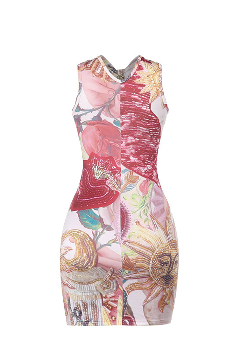 Halter Cut-Out Mini Dress