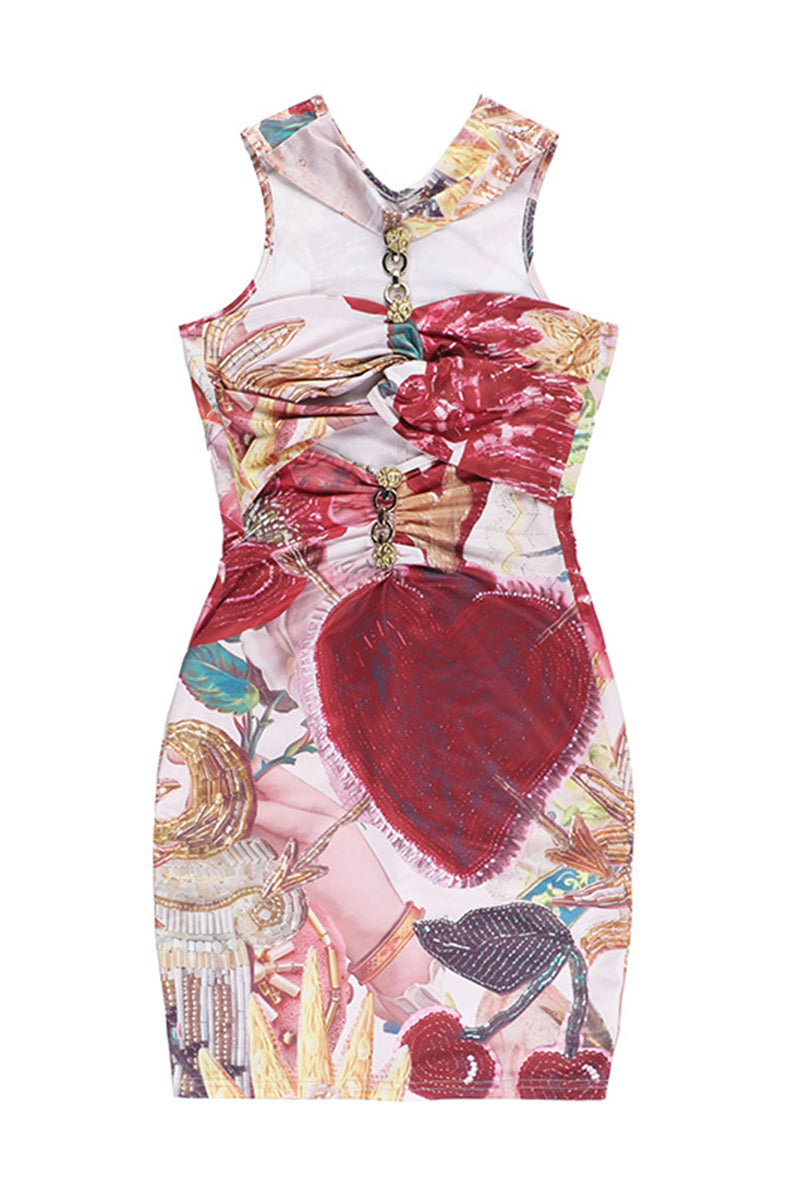 Halter Cut-Out Mini Dress