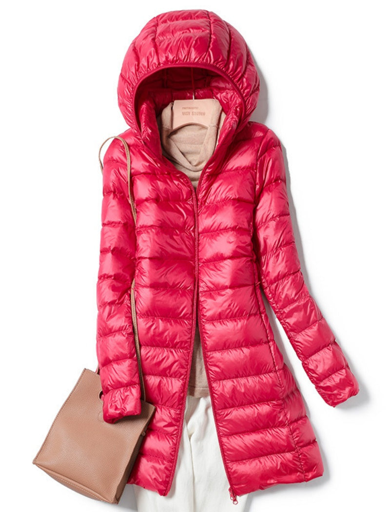 Long Hooded Quilted Coat