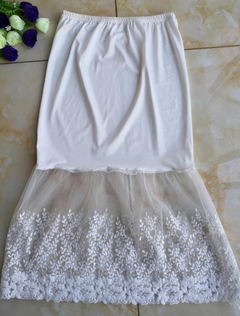 Long Lace Midi Skirt