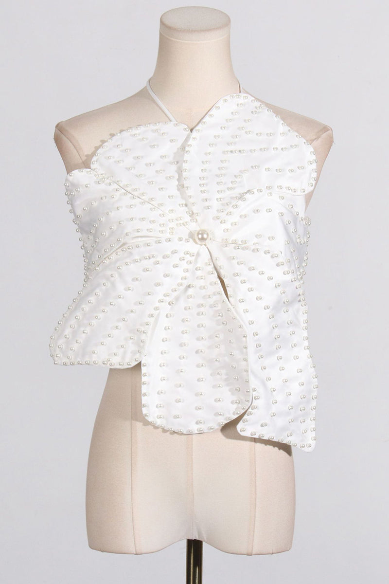 Floral Embellished Halter Top