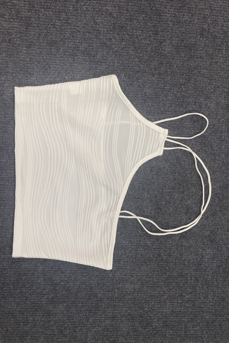 Strappy Textured Tank Top