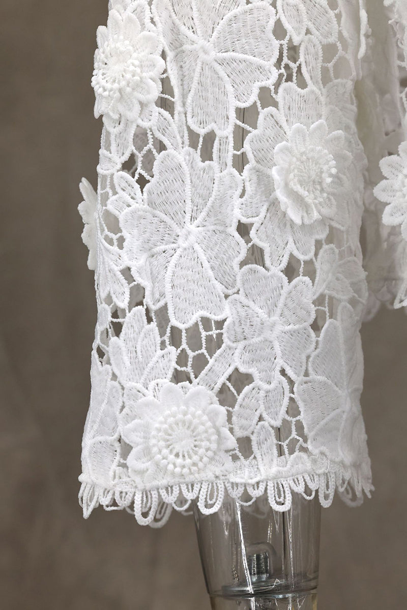V-Neck Lace Detail Blouse