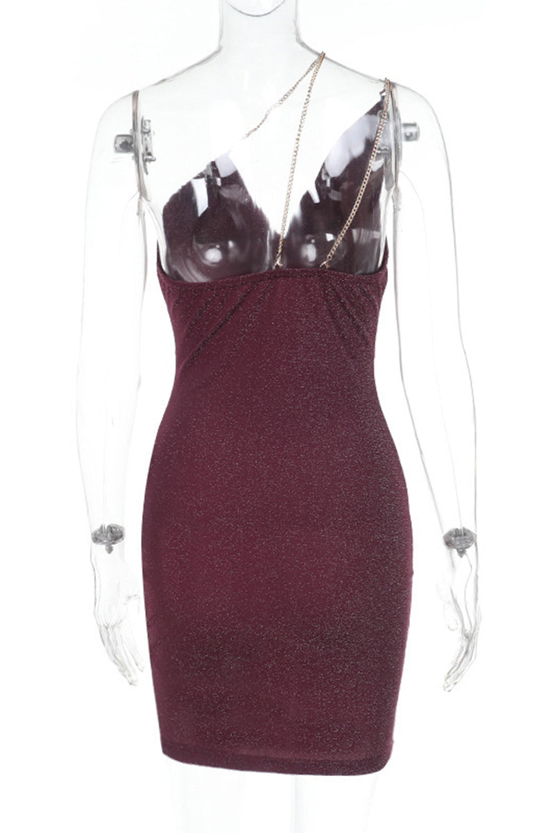 Chain Embellished Asymmetrical Sundress
