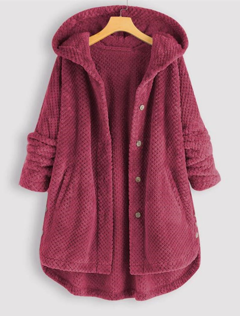 Hooded Mid-Length Reversible Coat