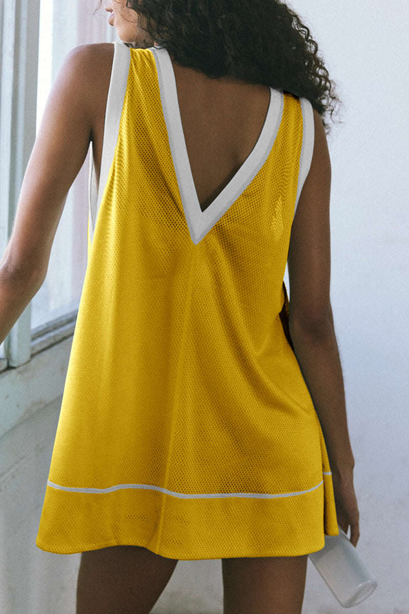 Sporty Sundress with Contrast Trim