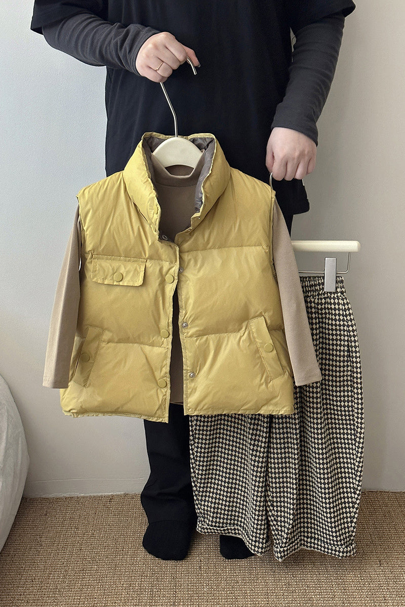 Buttoned Quilted Vest (Kids)