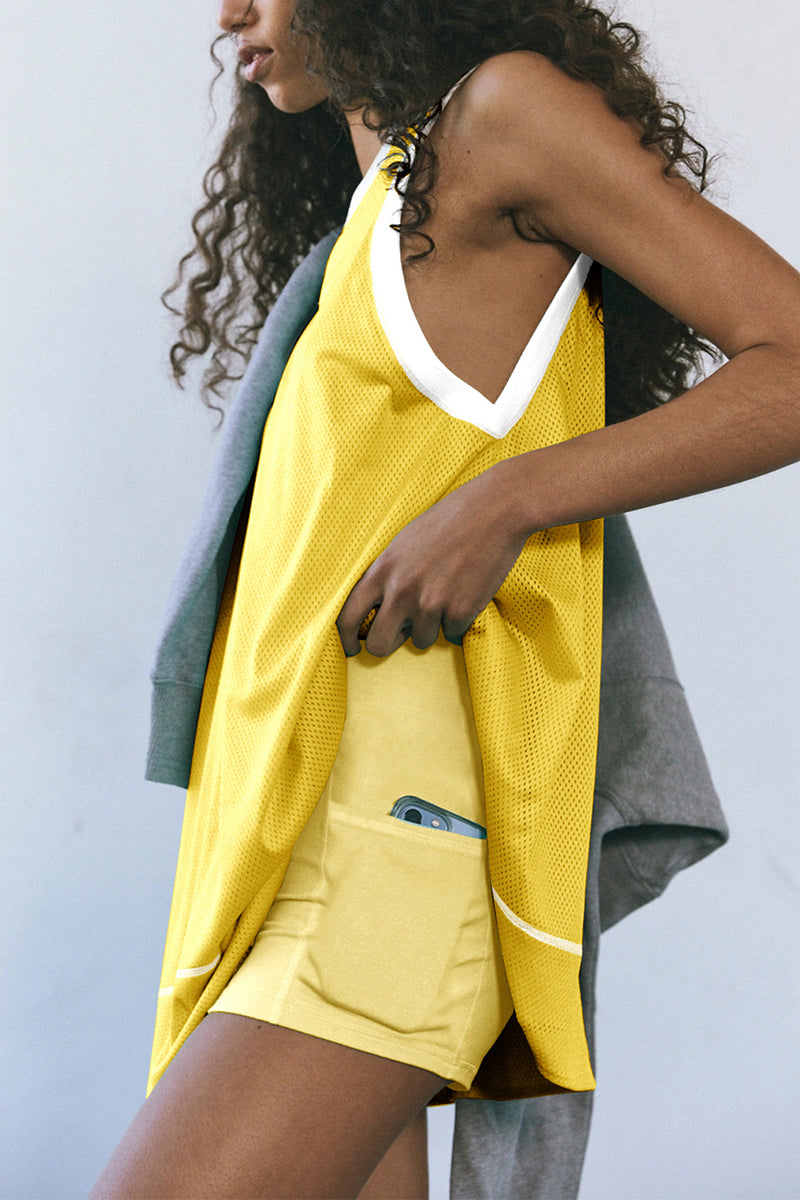 Sporty Sundress with Contrast Trim