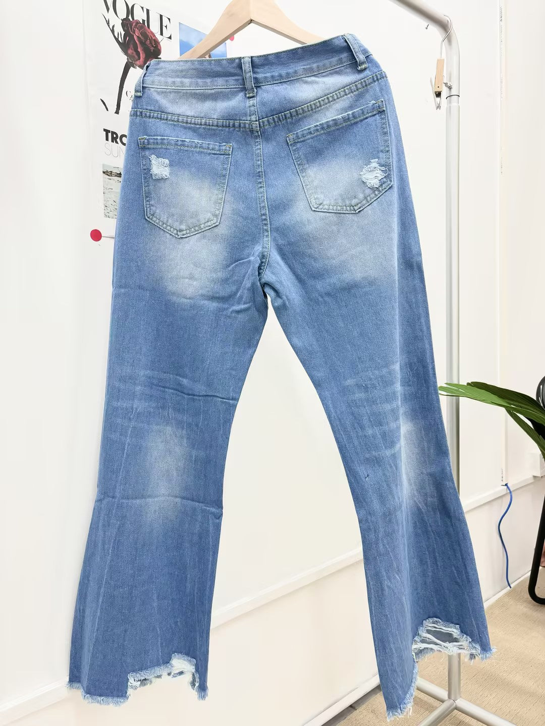 Distressed Flared Jeans