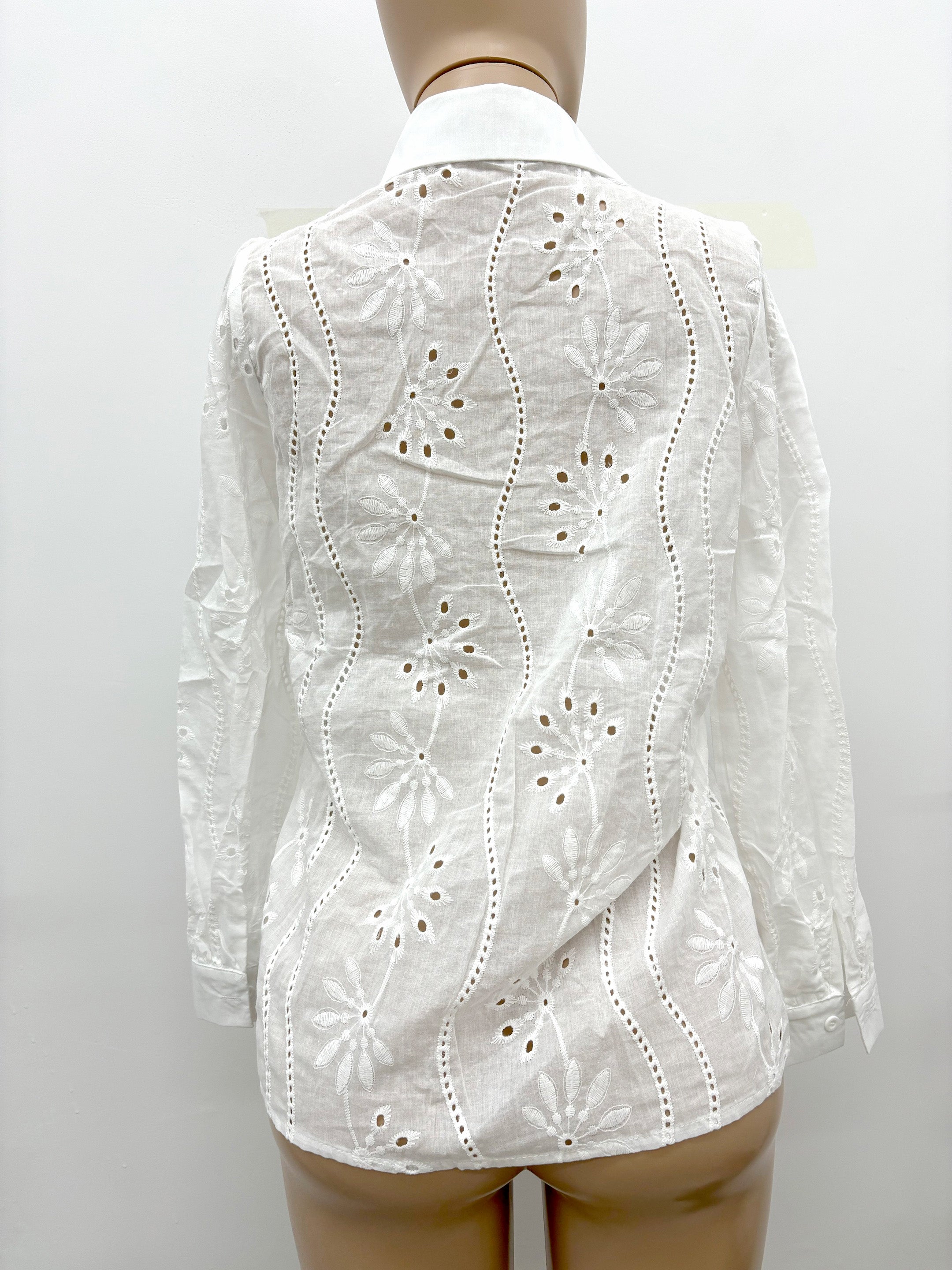 Floral Eyelet Puff Sleeve Blouse