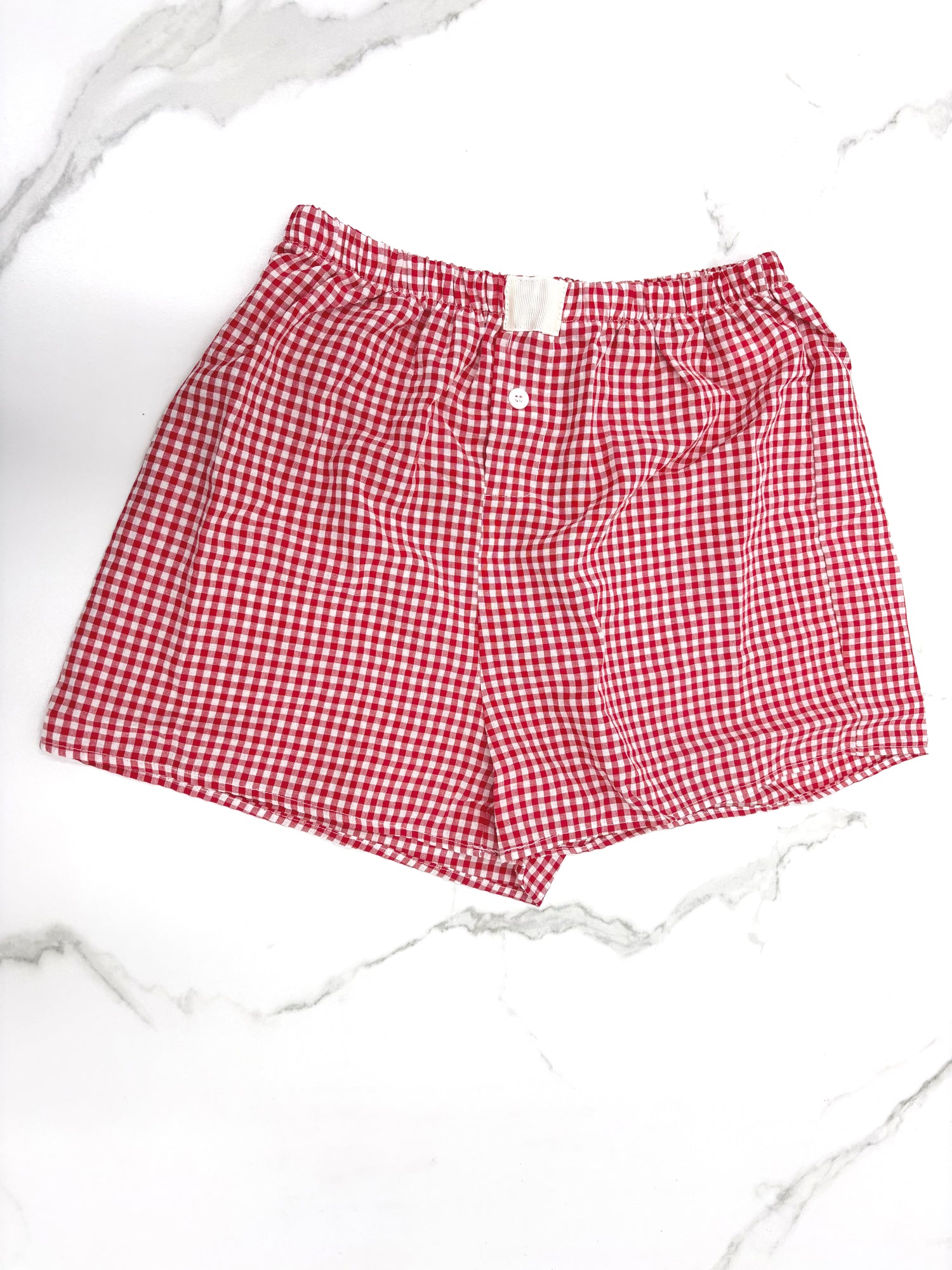 Gingham High-Rise Shorts