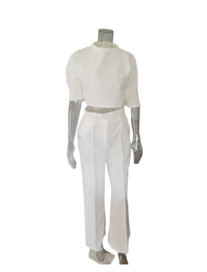 Cropped Long Sleeve Pant Set