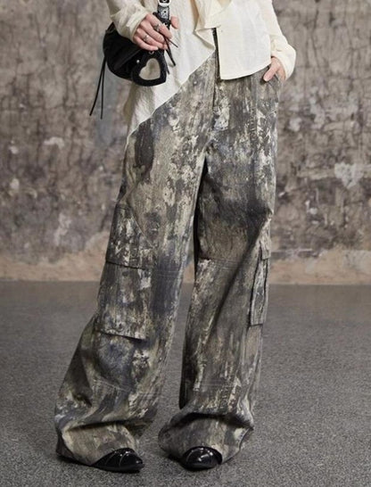 Abstract Print Wide-Leg Pants