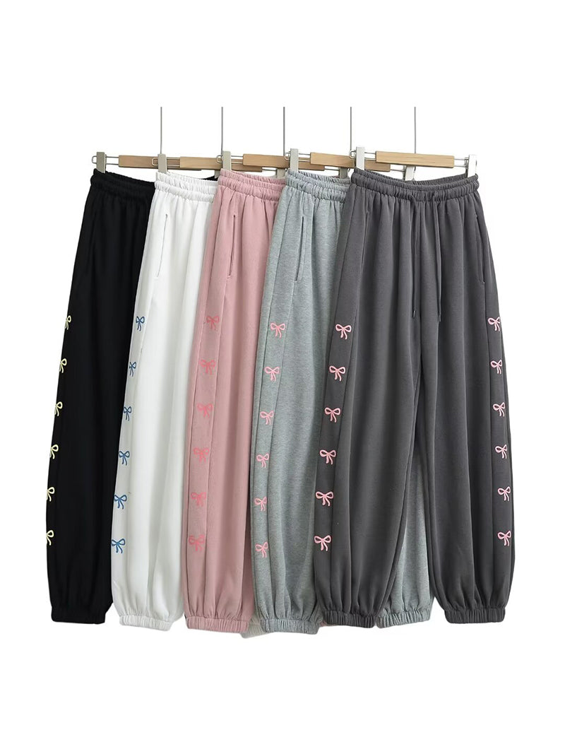 Bow Print Jogger Pants