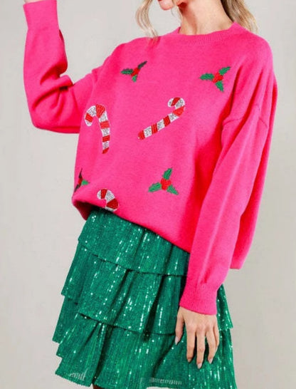 Holiday-Themed Graphic Pullover