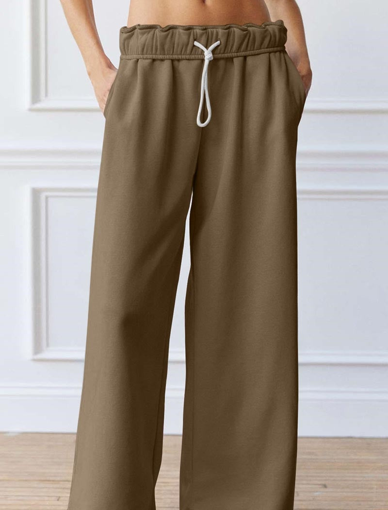 Split-Cuff Straight Casual Joggers