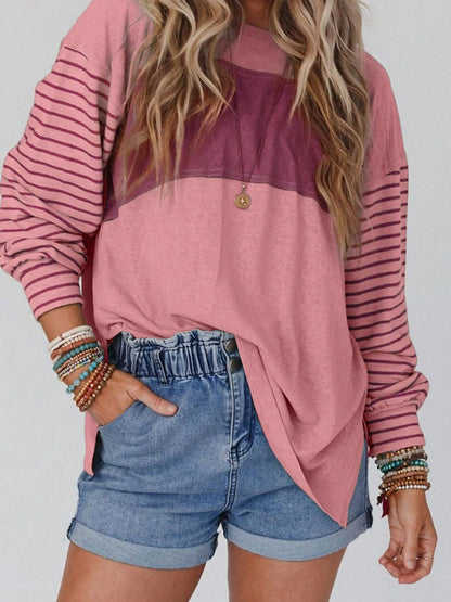 Colorblock Long-Sleeve Top