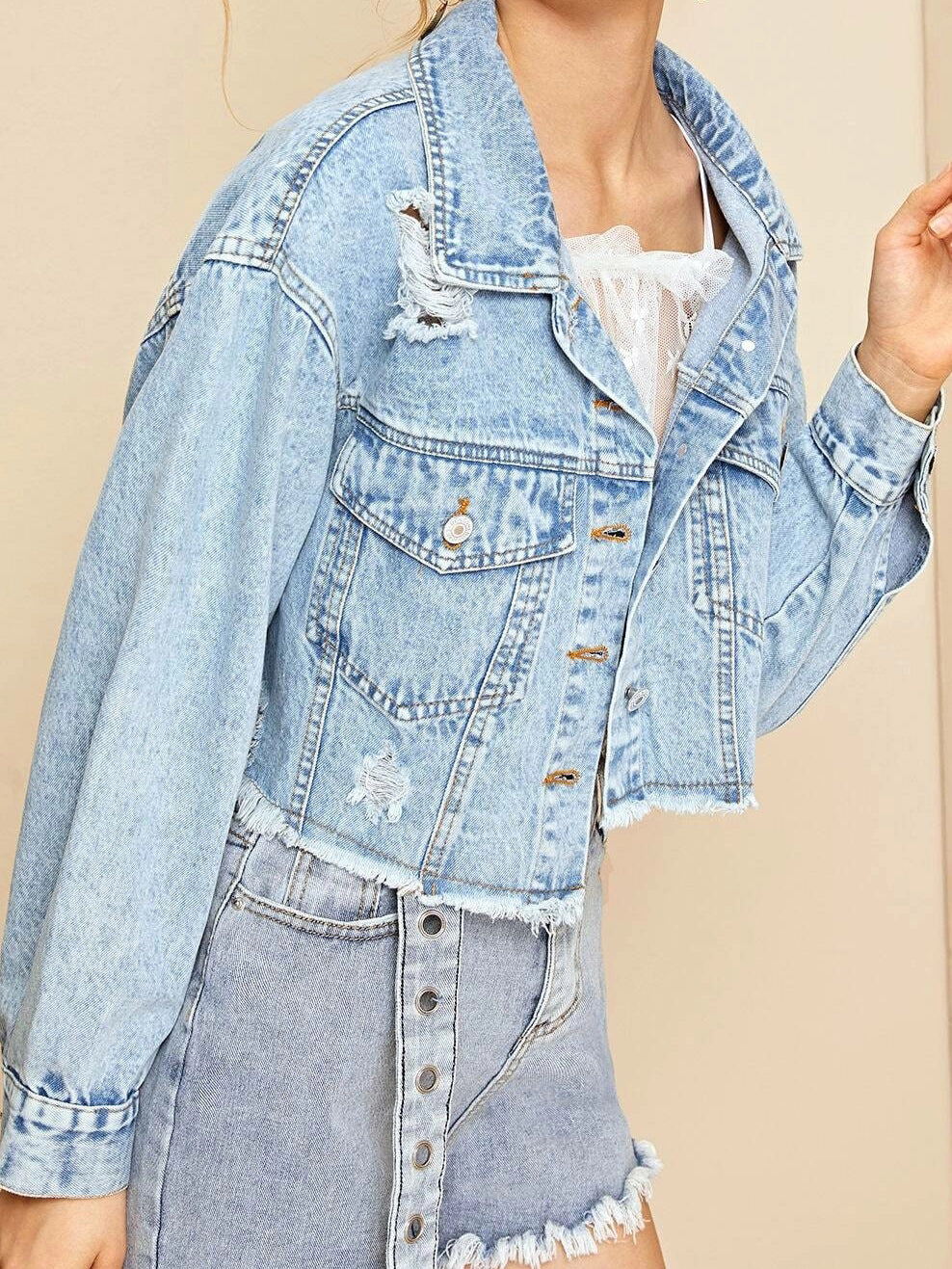 Cropped Denim Jacket