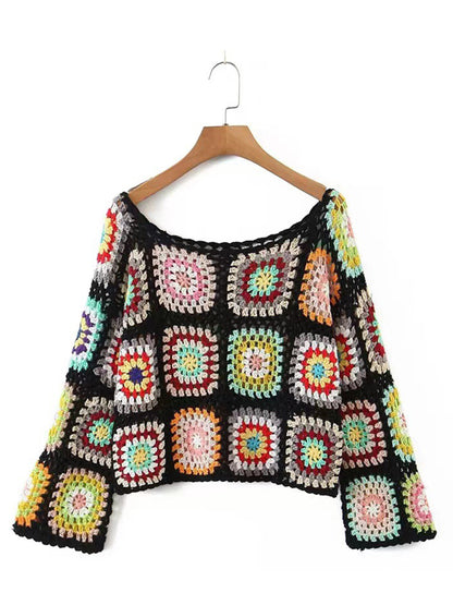 Colorblock Crochet Top