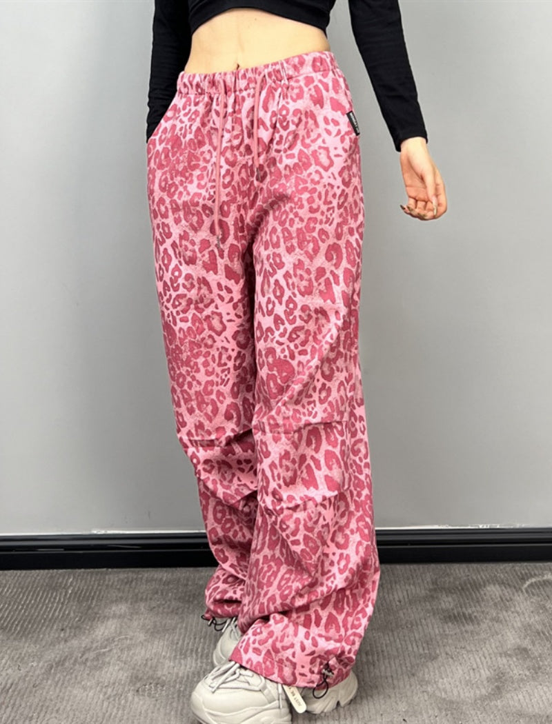 Relaxed Fit Leopard Print Pants