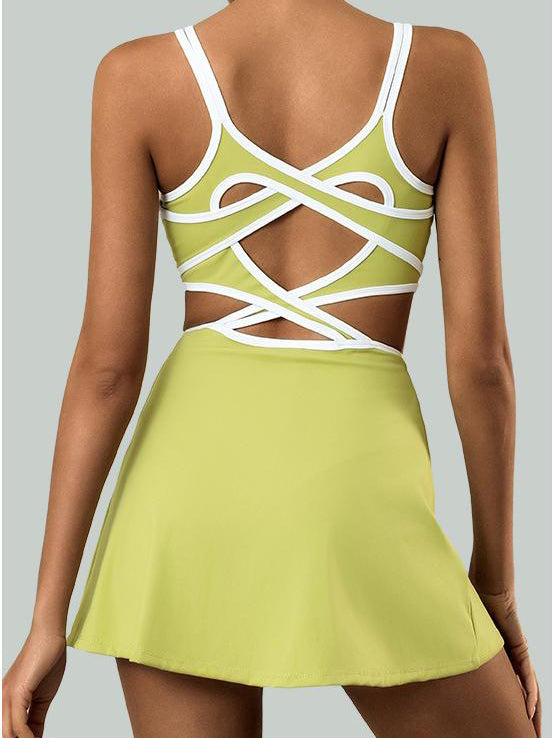 Cross Back Cutout Dress