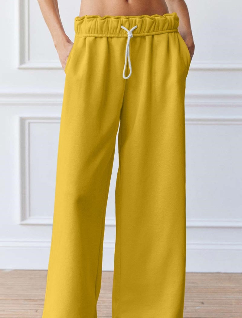 Split-Cuff Straight Casual Joggers