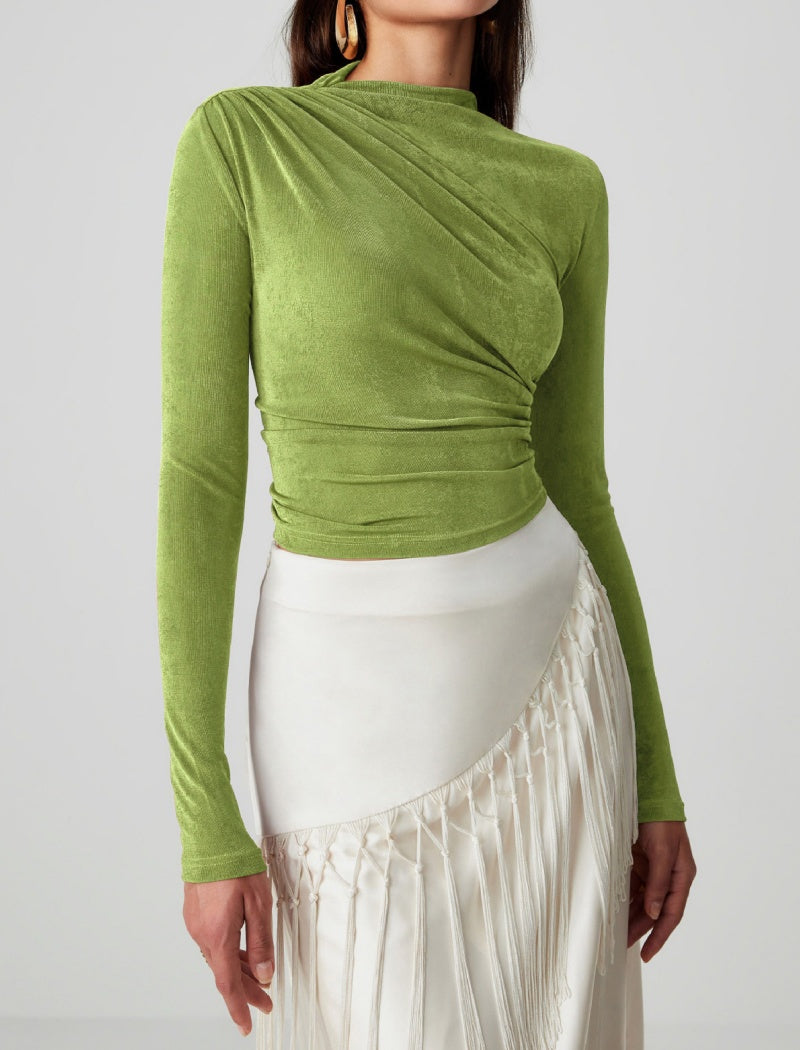 Ruched Long Sleeve Top