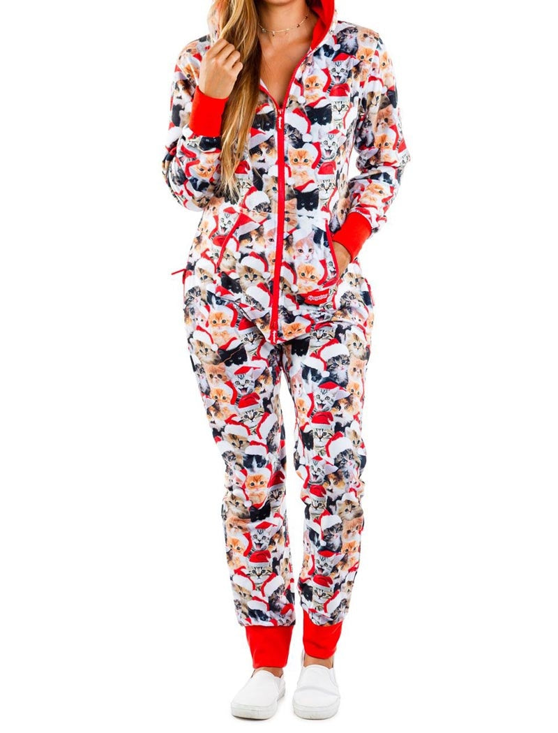 Snowman Print Hooded Onesie