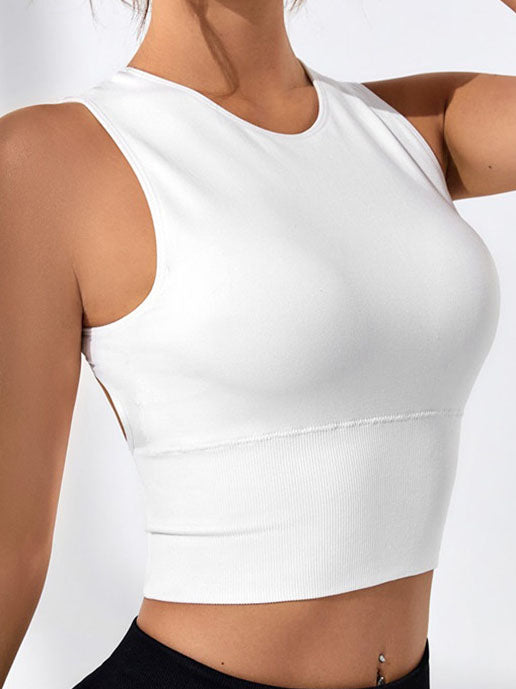 Open-Back Sleeveless Crop Top