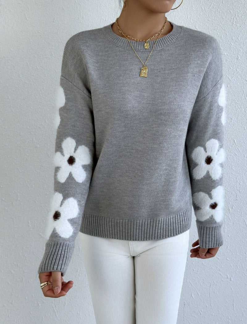 Floral Knit Sweater