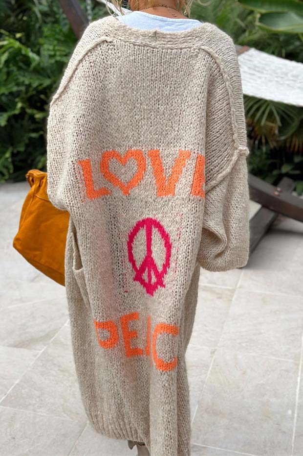 Love and Peace Knit Cardigan