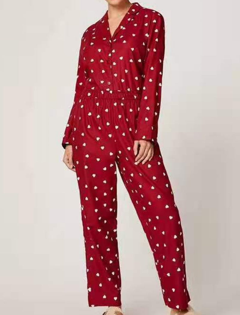 Printed Long-Sleeve Pajama Set