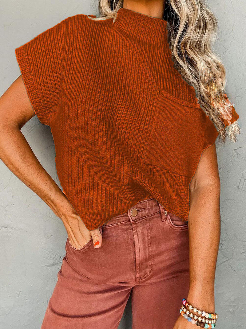 Solid High Neck Top