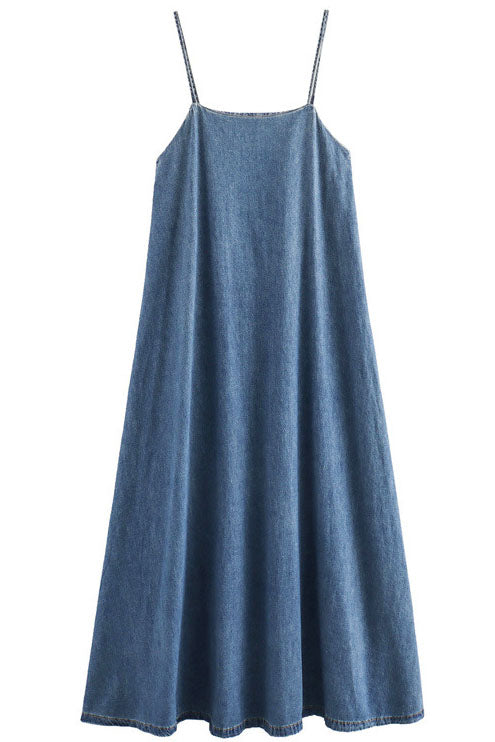 Denim Spaghetti Strap Dress