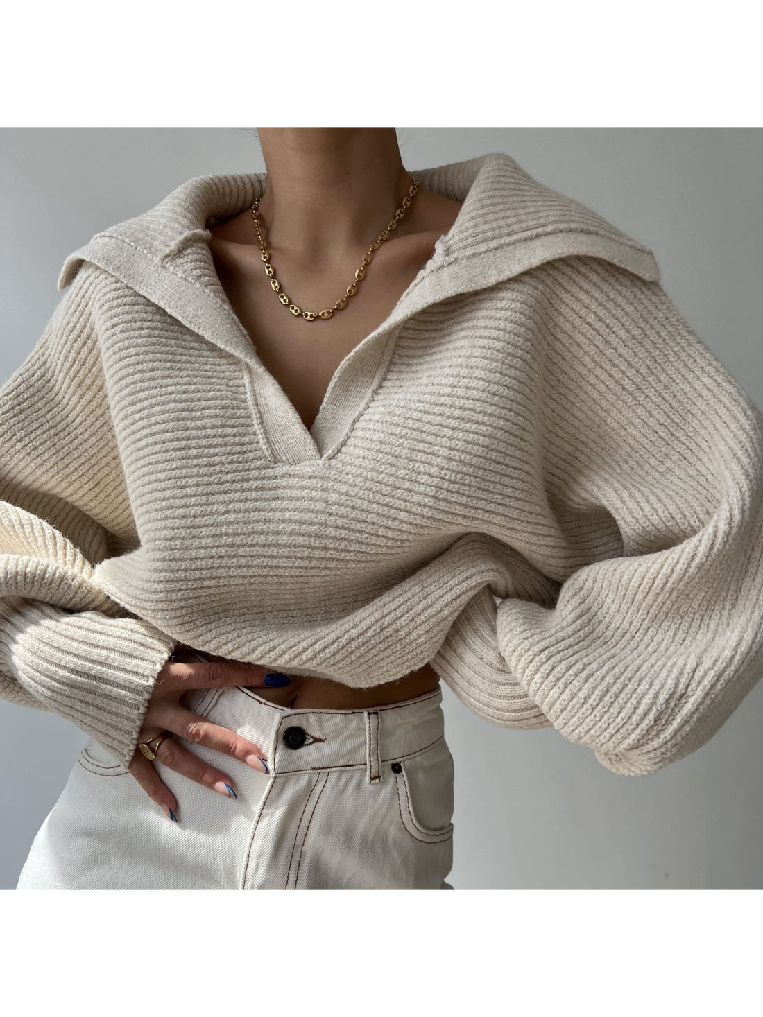 Cropped Sweater Top