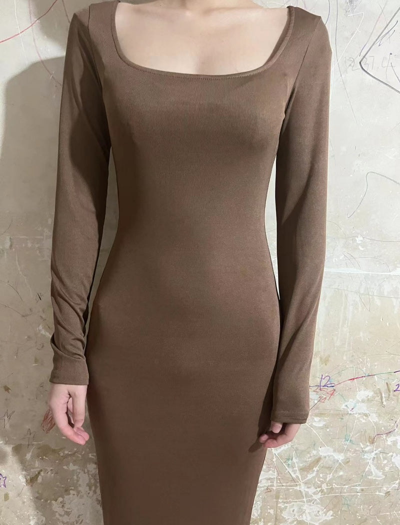 Long Sleeve Bodycon Maxi Dress