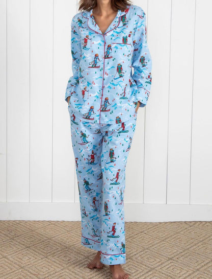 Graphic Long-Sleeve Top and Pants Pajama Set