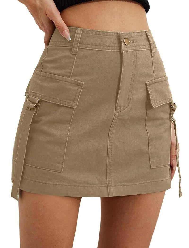 Low-Rise Cargo Pocket Mini Skirt