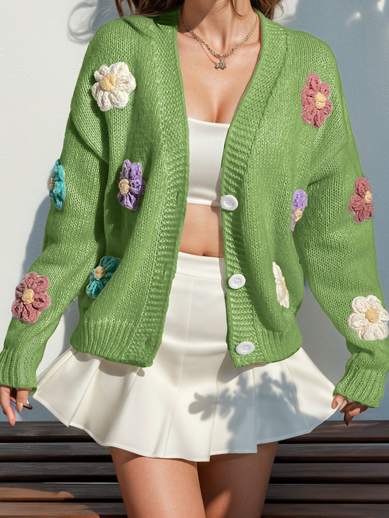 Floral Cardigan Sweater