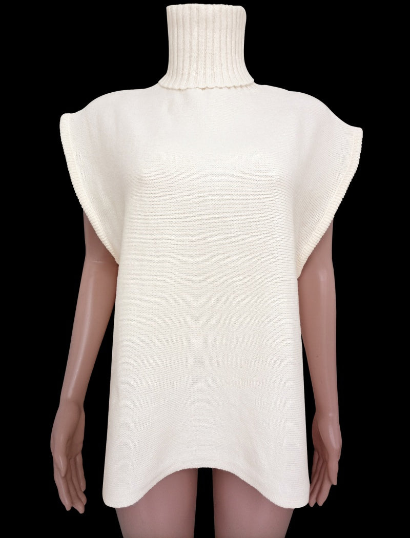 Sleeveless Turtleneck Knit Top