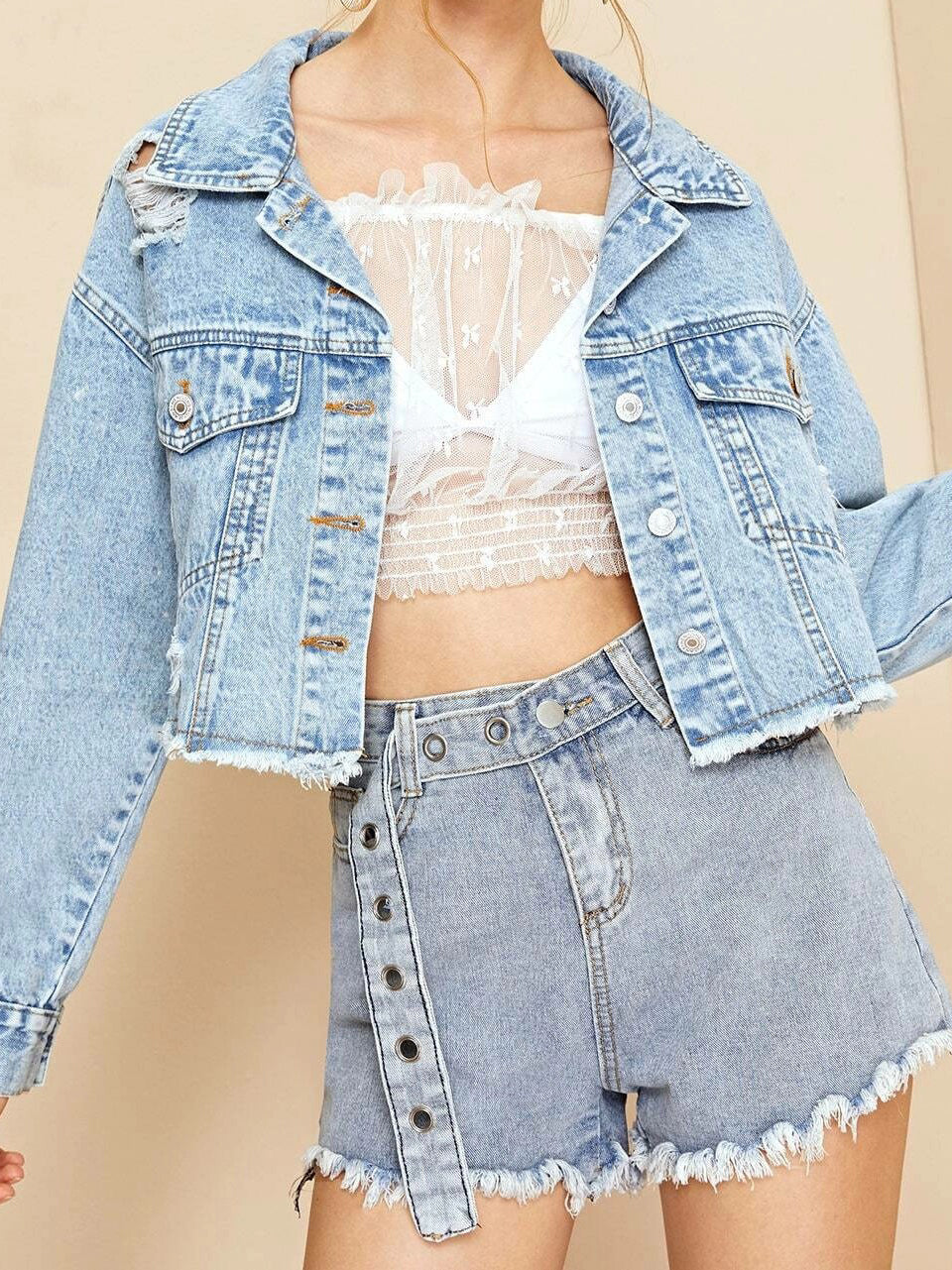 Cropped Denim Jacket